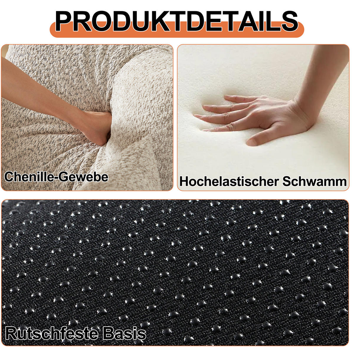SCHLAFSOFA 2-in-1, Chenille mit Armlehnen-Staufach & Stahlrahmen, 91,4/274/69,8 cm, Beige - Beige, Textil (91.4/69.8/274cm) - Redom