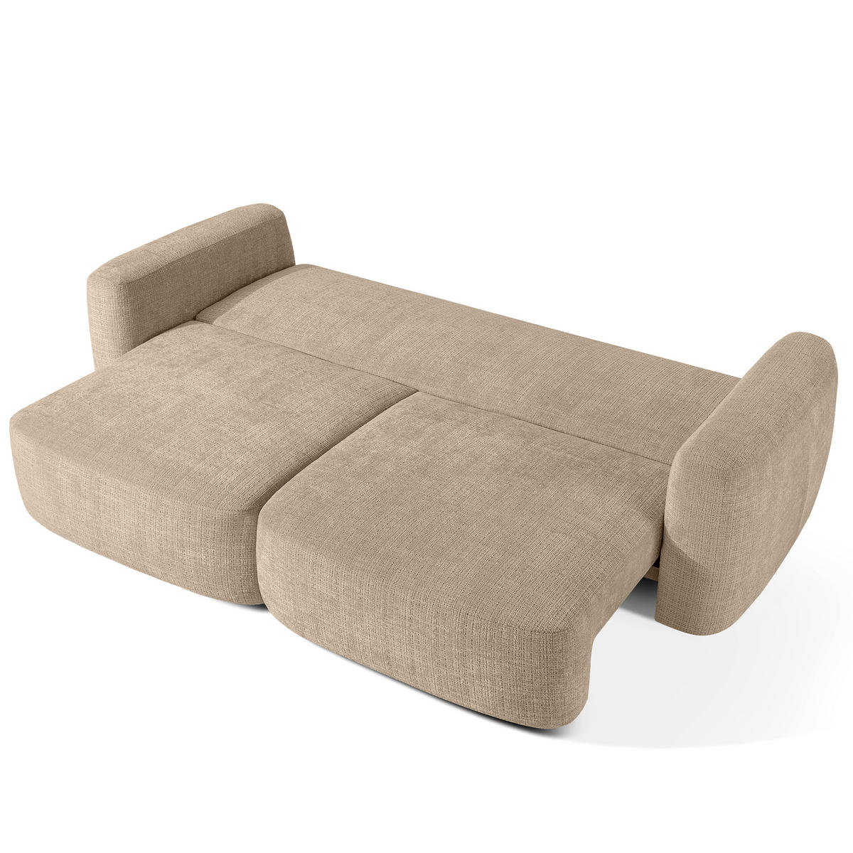 SITZGARNITUR ELOSA - Beige, Holz/Textil (245/85/115cm) - KONSIMO®