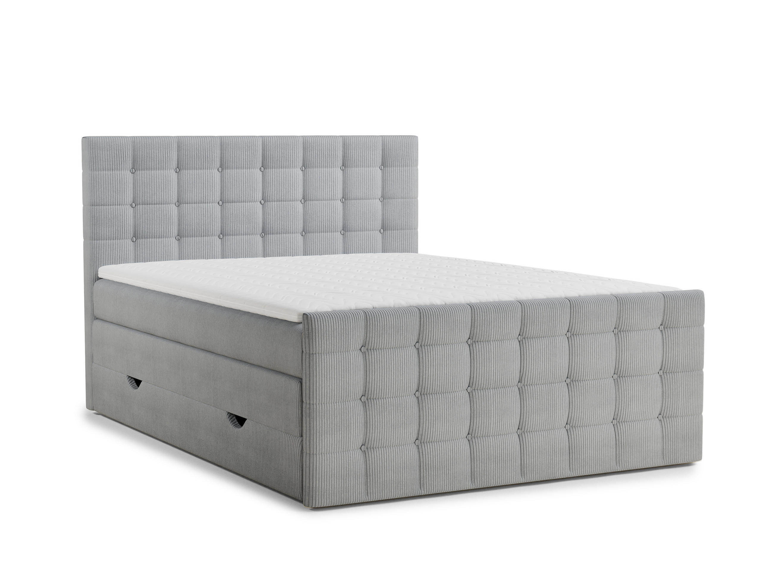 Maison de Reve Boxspringbett Hellgrau 200x200 cm