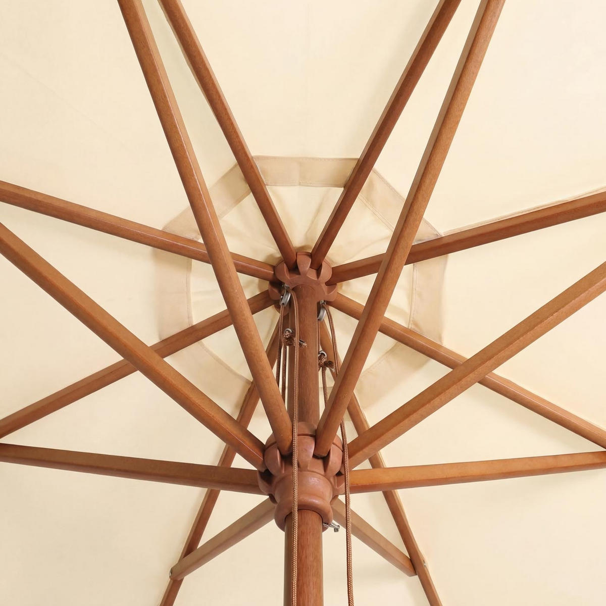 SONNENSCHIRM C57B Creme - Creme, Holz (300/300cm) - MCW