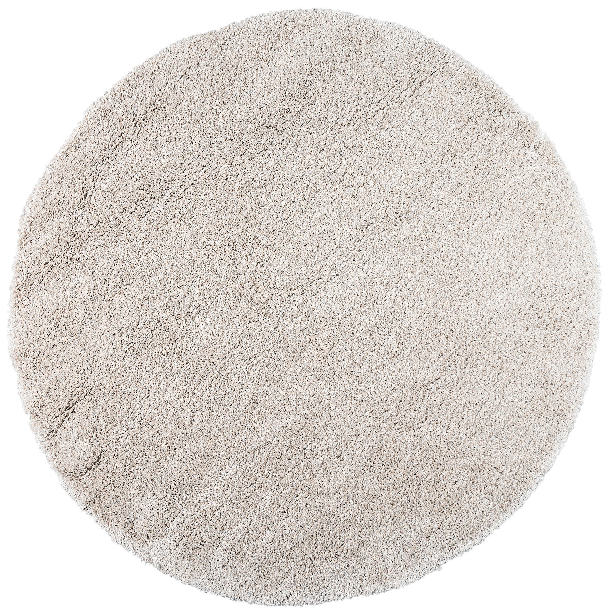 HOCHFLOR LANGFLOR SHAGGY TEPPICH LUXURY RUND - Champagner, Textil (120/120cm) - Pergamon