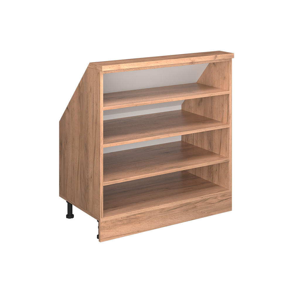 DACHSCHRÄGENSCHRANK Rion Weiß 80 x 81.6 cm mit 4 Fächern - Weiß, Holzwerkstoff (80/81.6/46cm) - Vicco