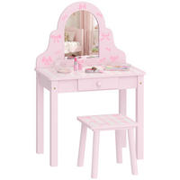SCHMINKTISCH mit Schubladen Rosa 34.0/55.0/82.0 cm - Pink, Holzwerkstoff (55/82/34cm)