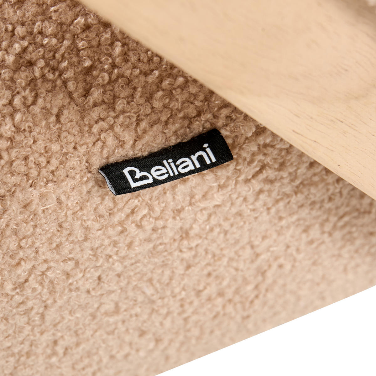 SESSEL Beige Skei - Beige/Braun, Textil (67/69/66cm) - Beliani