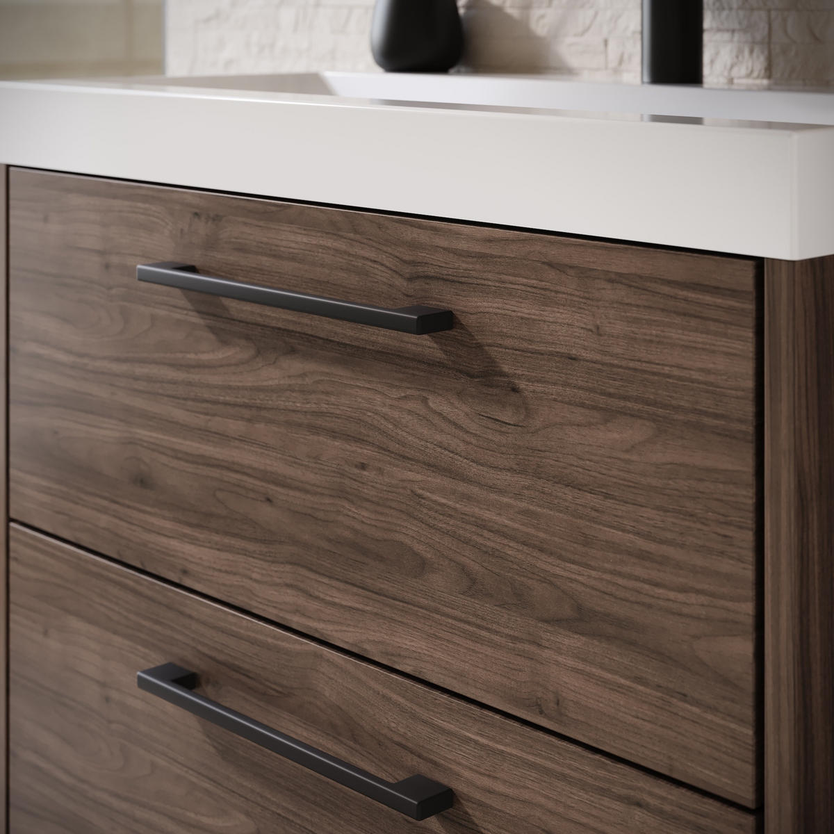 BADMÖBEL-SET Florence 4 Teile Walnuss Braun - 60 x 35 x 51 cm - Eichefarben, Holz (60/51/35cm) - Badplaats