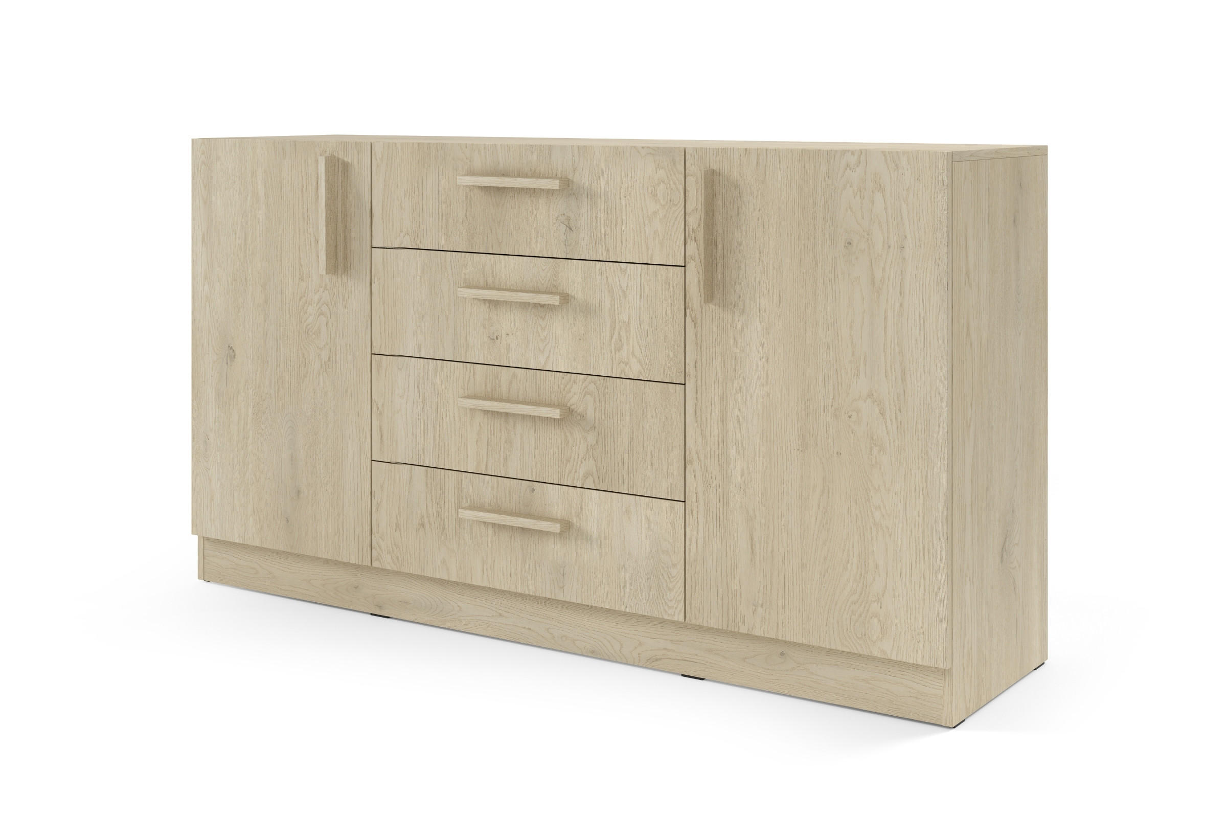 KOMMODE BRISSO BRK1 155,5/85/40 cm in Eiche Ceremona - Eichefarben, Holzwerkstoff (156/85/40cm) - Deine Möbel 24