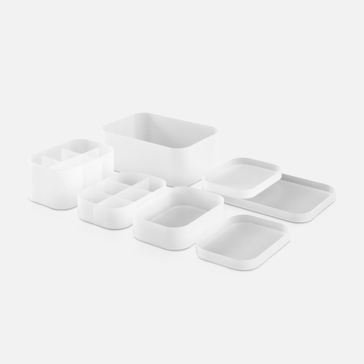 ORGANIZER-SET, 7-TEILIG COSMETIC - Transparent, Kunststoff (15/21/22cm) - MÖVE