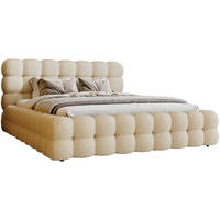 POLSTERBETT 180x200 cm Parlas Bis, Bettkasten, Lattenrost, Boucle, Beige - Beige, Holz/Textil (180/200cm) - Emporius