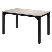 ESSTISCH Focus 140 - Kaschmir/Schwarz, Holzwerkstoff/Metall (80/140/76cm) - MIRJAN24