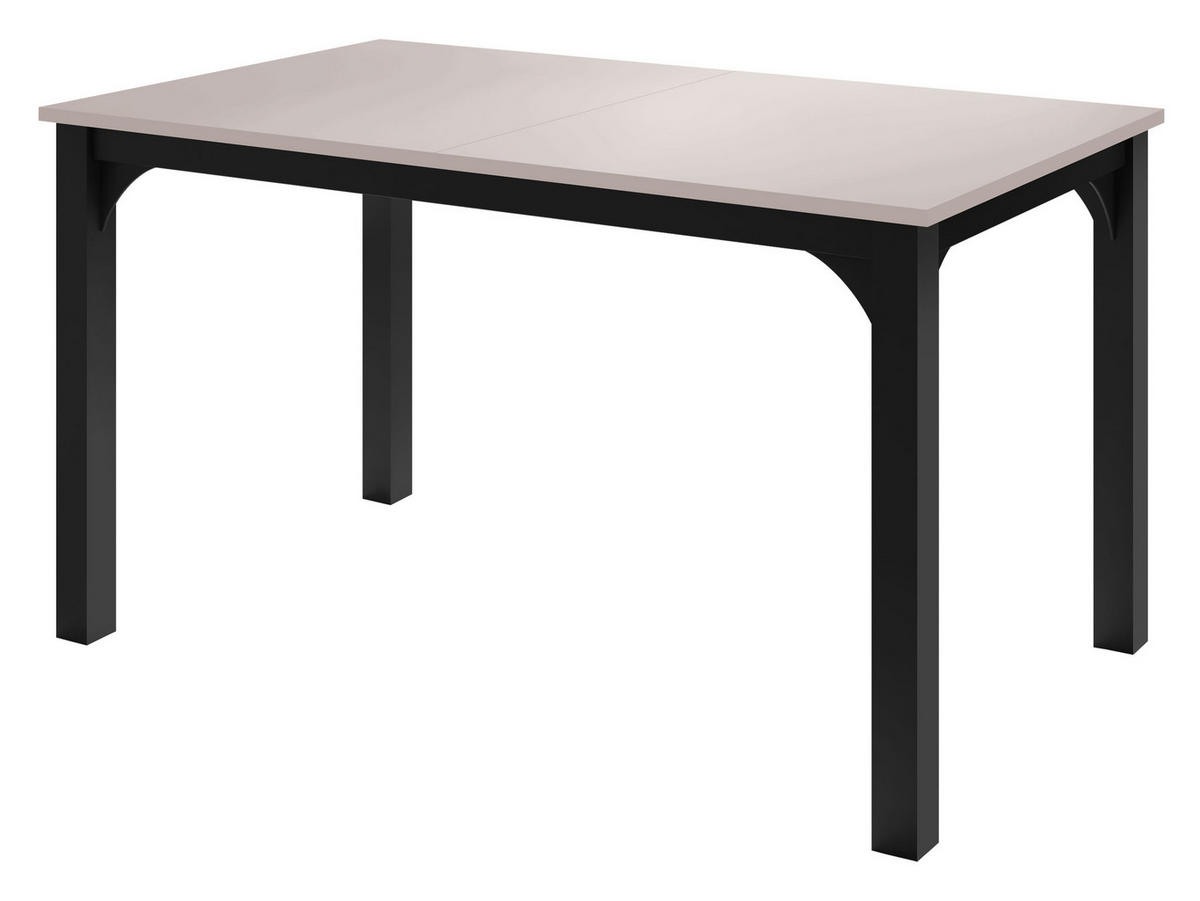ESSTISCH Focus 140 - Kaschmir/Schwarz, Holzwerkstoff/Metall (80/140/76cm) - MIRJAN24