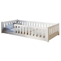 BODENBETT 90x200 cm mit Matratze in weiß - Weiß, Holz (90/200cm) - Kids Collective