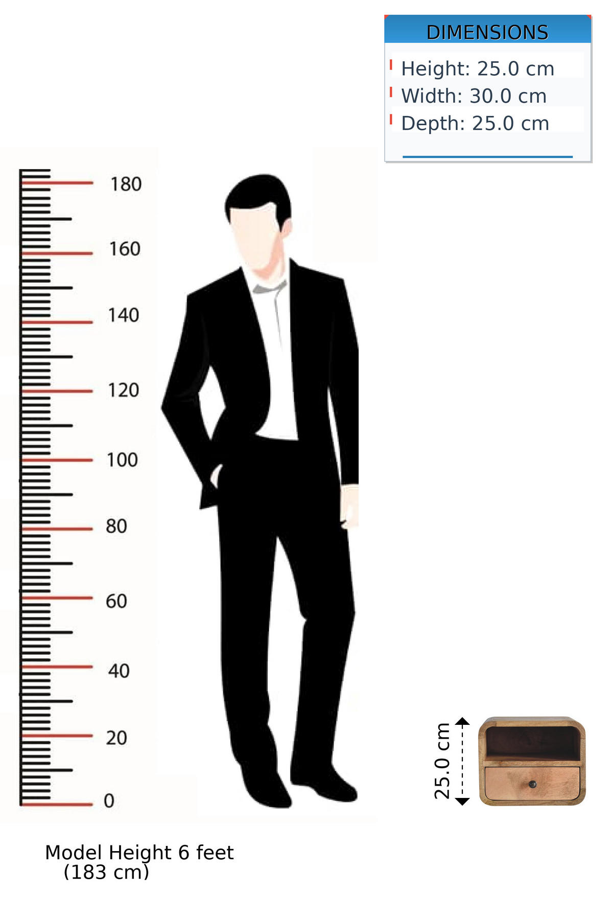 NACHTTISCH Levitate - Beige/Messingfarben, Holz/Metall (30/25/25cm) - Artisan Furniture