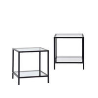 BEISTELLTISCH Crisal Durchsichtig 50 cm x 55 cm 2er-Set - Transparent, Glas (50/50/55cm) - Klast Home