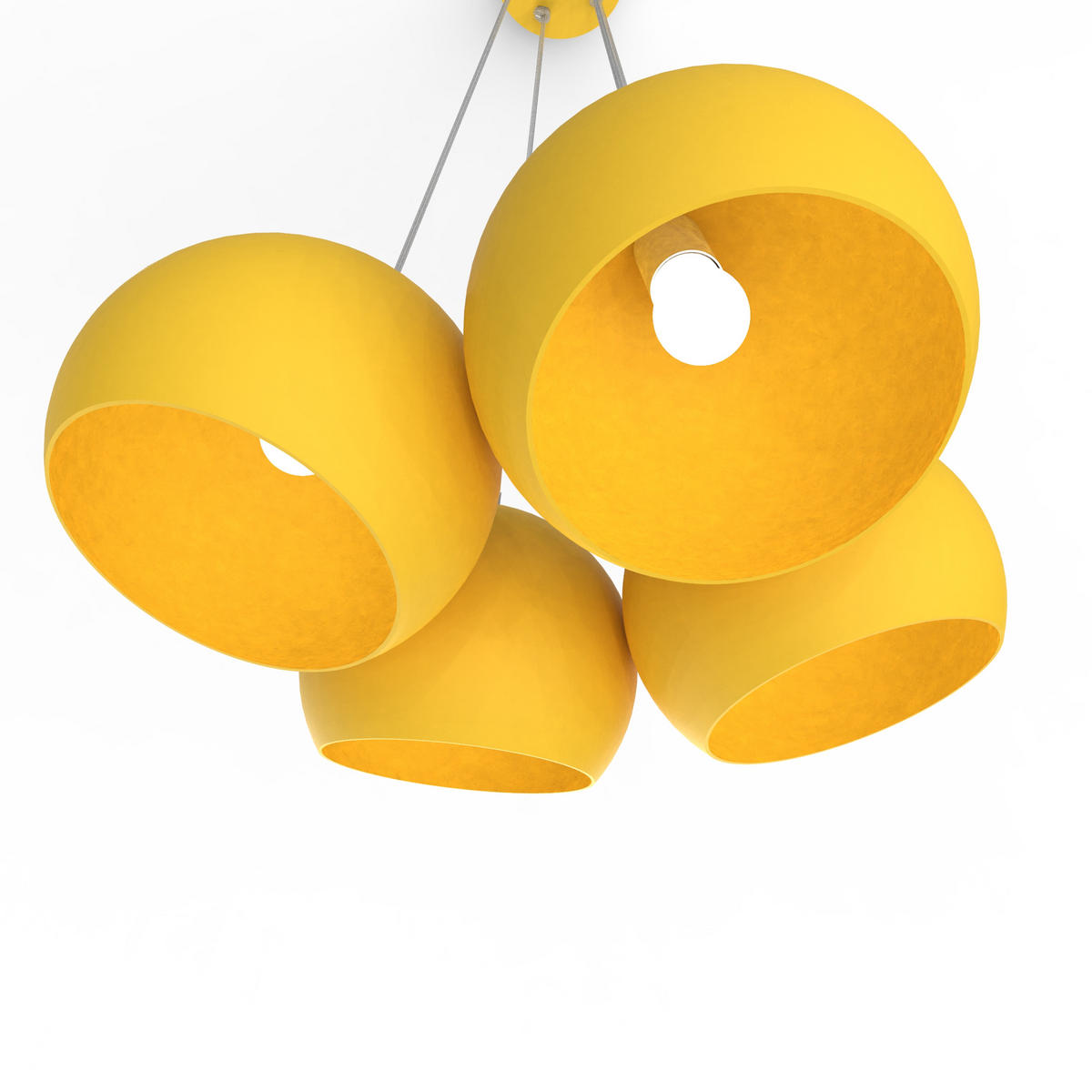 HÄNGELEUCHTE - Gelb, Metall (25/25/20cm) - Lumicom