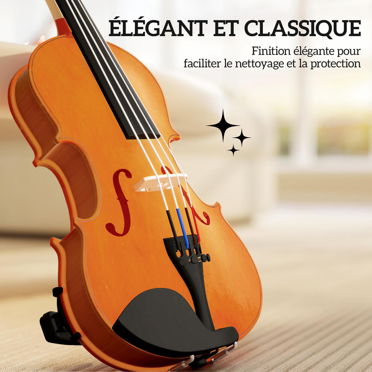VIOLINE DE-18664 4/4 Größe, Komplettset für Anfänger Braun - Braun, Holzwerkstoff (21/7/60cm) - ComfortXL