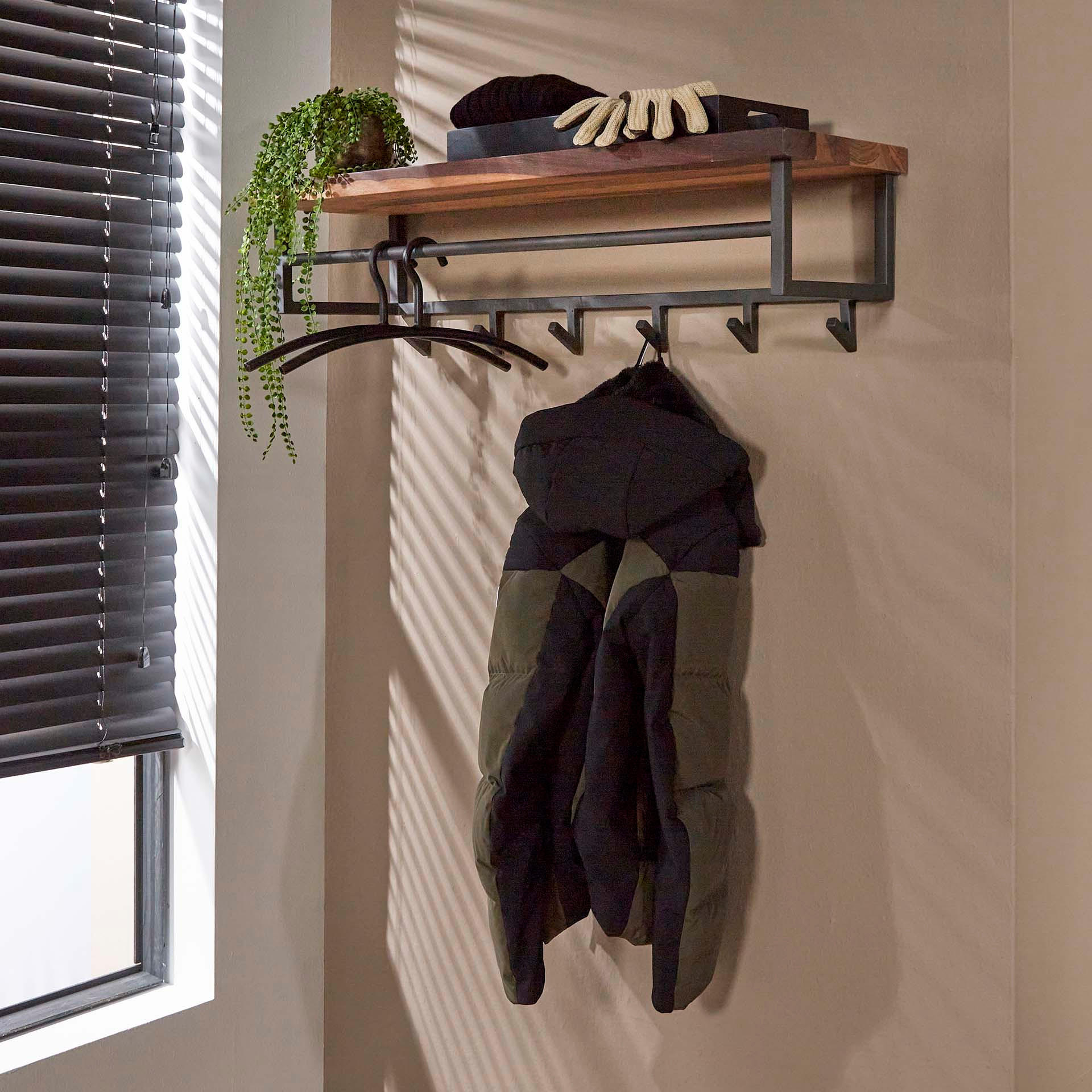 WANDGARDEROBE Daytona Braun 30/100/ 27 cm - Braun, Holz (100/27/30cm) - Hoyz Collection