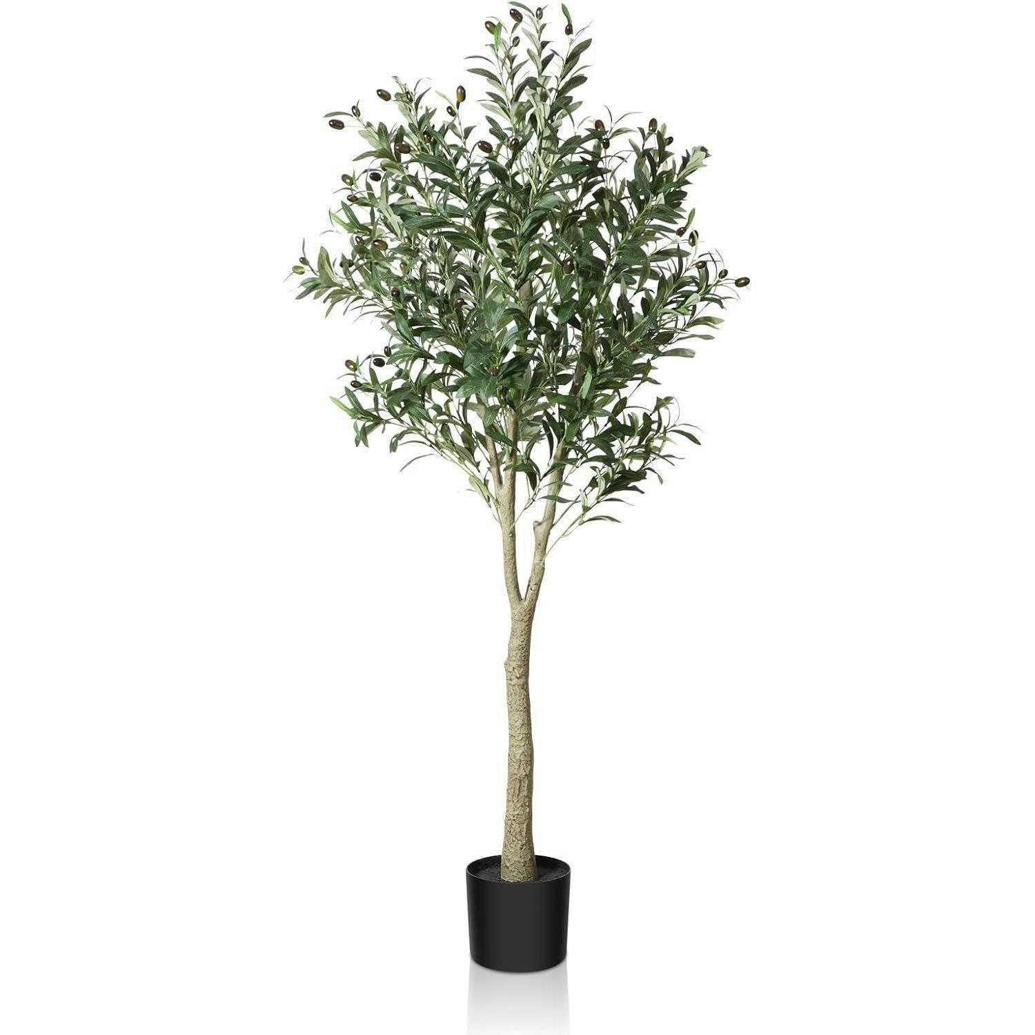 KÜNSTLICHER Olivenbaum 150 cm - Grün, Kunststoff (152.4cm)