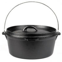 DUTCH Oven Simba 2er Set 5L Gusseisen Schwarz 10x24,5x24,5cm - Schwarz, Metall (24.5/10/24.5cm) - DELUKE