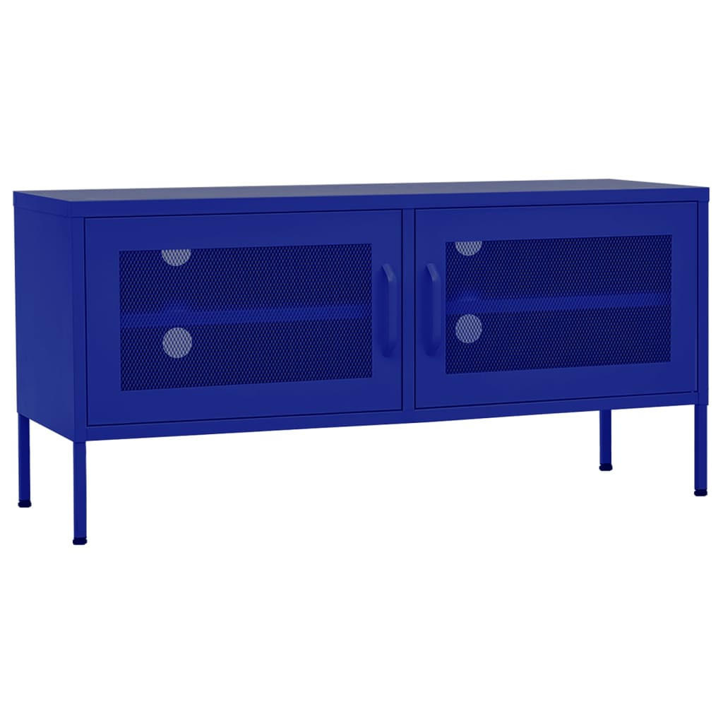 TV-SCHRANK Marineblau 105/35/50 Cm Stahl - Blau, Metall (105/50/35cm) - vidaXL