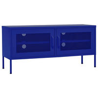 TV-SCHRANK Marineblau 105/35/50 Cm Stahl - Blau, Metall (105/50/35cm) - vidaXL
