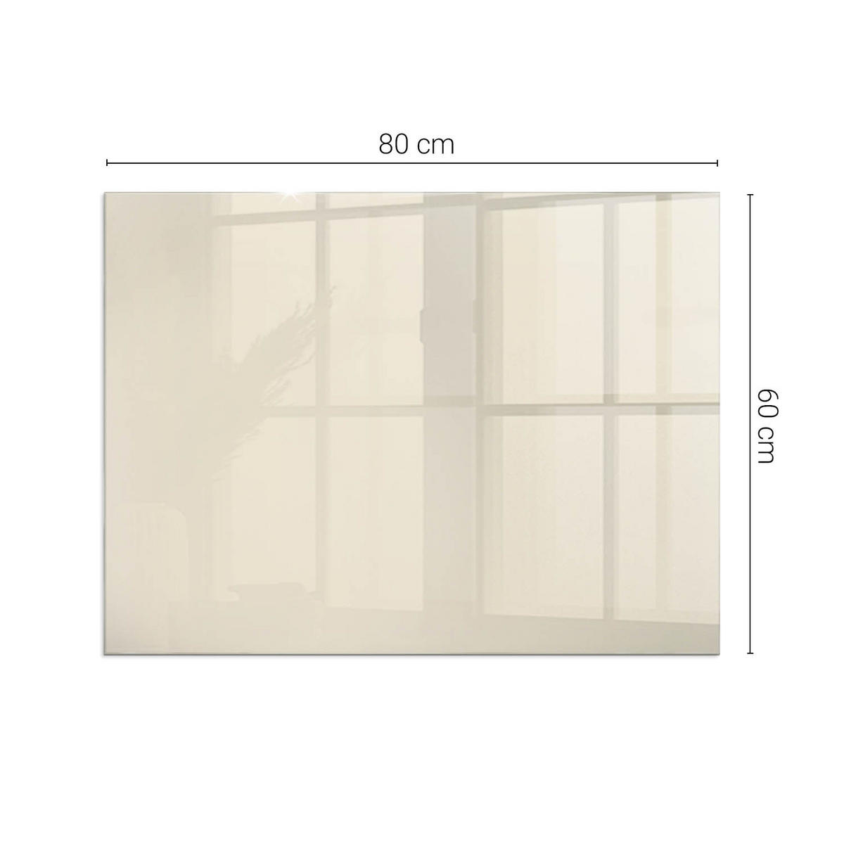 GLASPLATTE für Kamin 80x60 cm - Gelb, Glas (80/60/0.4cm) - TULUP