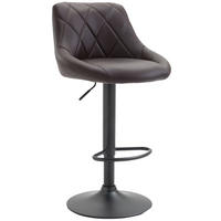 BARHOCKER Lazio 83-104x46x49 cm Braun - Braun, Leder (46/83/49cm) - furnicato