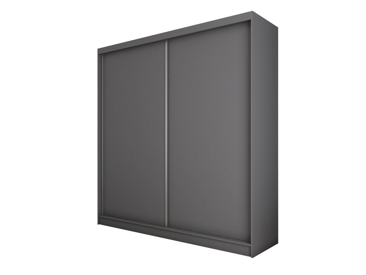SCHWEBETÜRENSCHRANK SOFIA 200/216/61 cm 2-türig Grau - Grau, Holzwerkstoff (200/216/61cm) - MASSENO