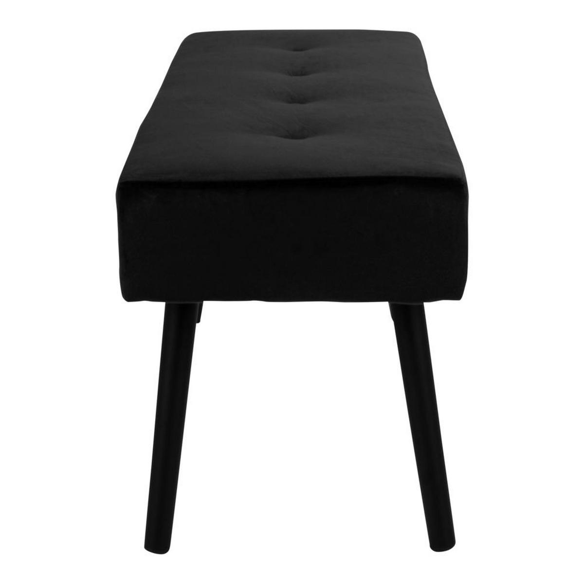 SKIBY Bank Samt 100 x 35 x 44 - Schwarz, Textil (100/44/100cm) - tinkaro