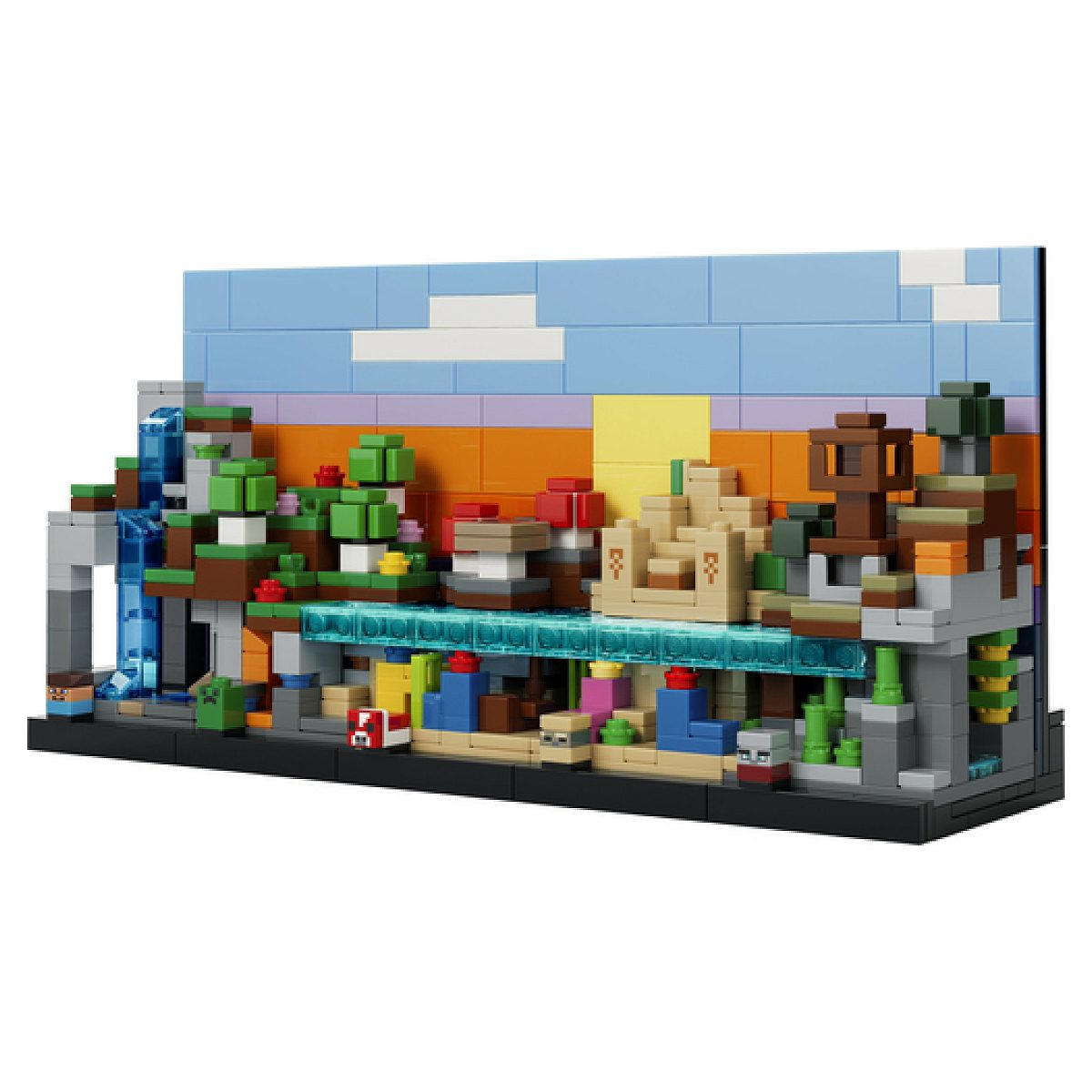 KLEMMBAUSTEINE Minecraft Mini-Biome - Grün, Kunststoff (19.1/9.1/35.4cm) - Lego