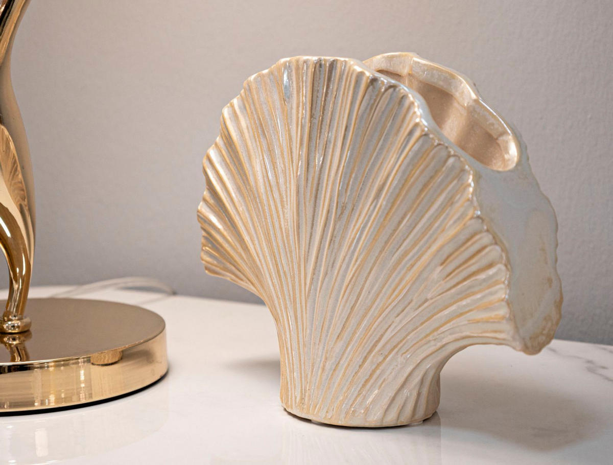 KERAMIK-BLUMENTOPF Perly 8/27/19 cm - Weiß, Keramik (19cm) - Mauro Ferretti