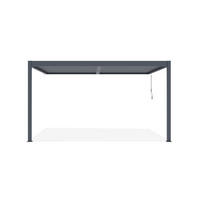 BIOKLIMATISCHE ANLEHNPERGOLA Piana Graue 4x3m Aluminium - Grau, Metall (394/218/300cm) - Cazeboo
