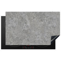 HERDABDECKPLATTE Beton - Schiefer - Grau - Struktur aus Beton Induktionsmatte 83x51 cm - Hellgrau, Kunststoff (83/51.5/0.2cm) - MuchoWow