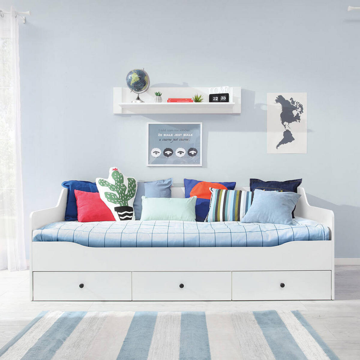 SCHLAFZIMMER Set 2-tlg. – BERGEN System – Weiß - Weiß, Holzwerkstoff (120/25/20cm) - hi-markt
