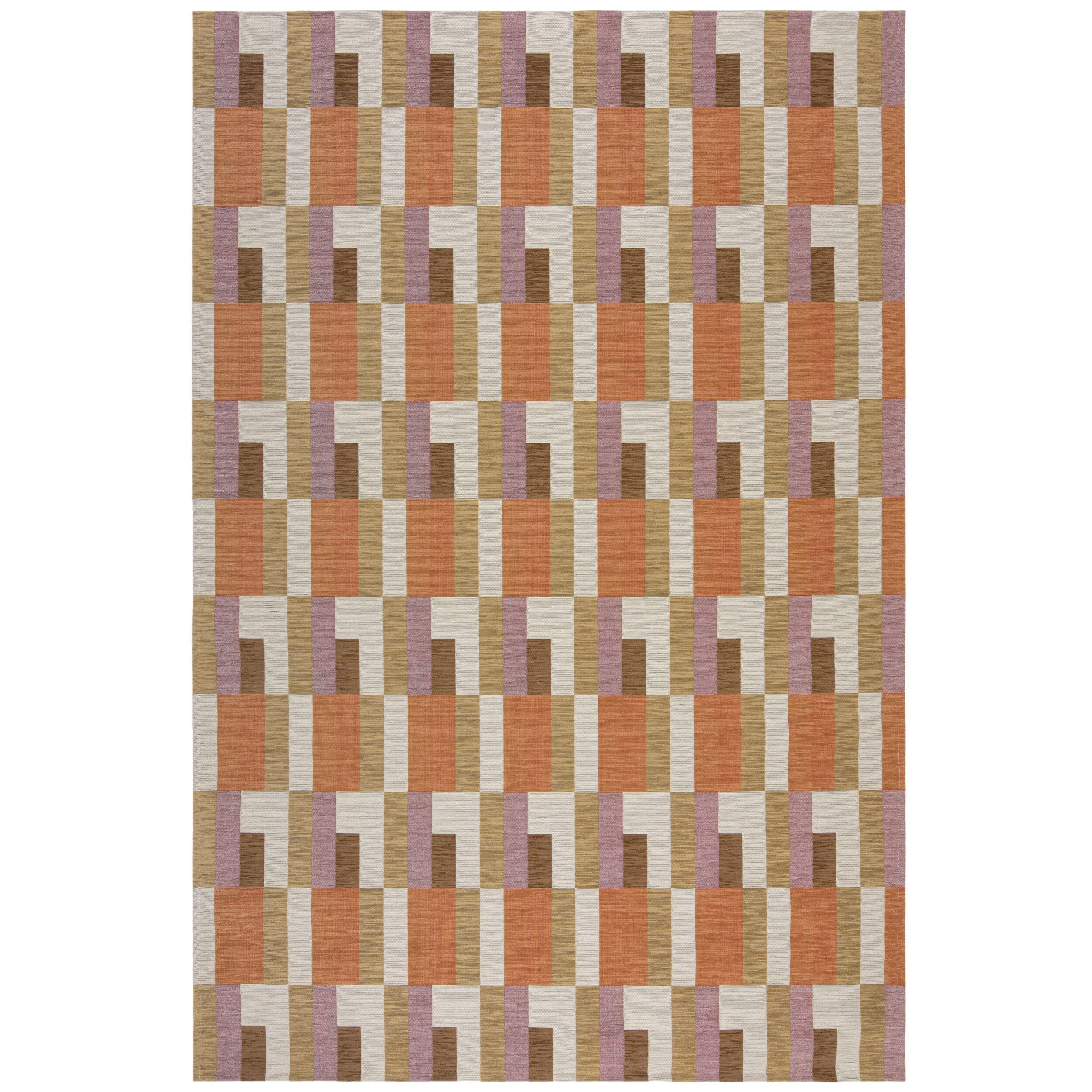 TEPPICH COQUET, geometrisch, Orange-Natur, 155 x 230 cm - Orange, Textil (155/230cm) - KADIMA DESIGN