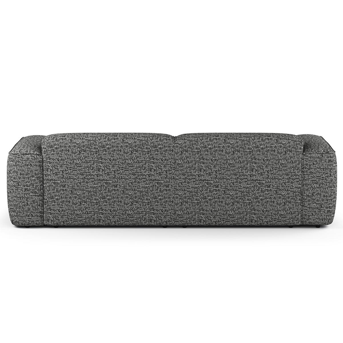 1,5-SITZER ECKSOFA mit Longchair - Schwarz/Grau, Kunststoff/Textil (260/173cm) - home24