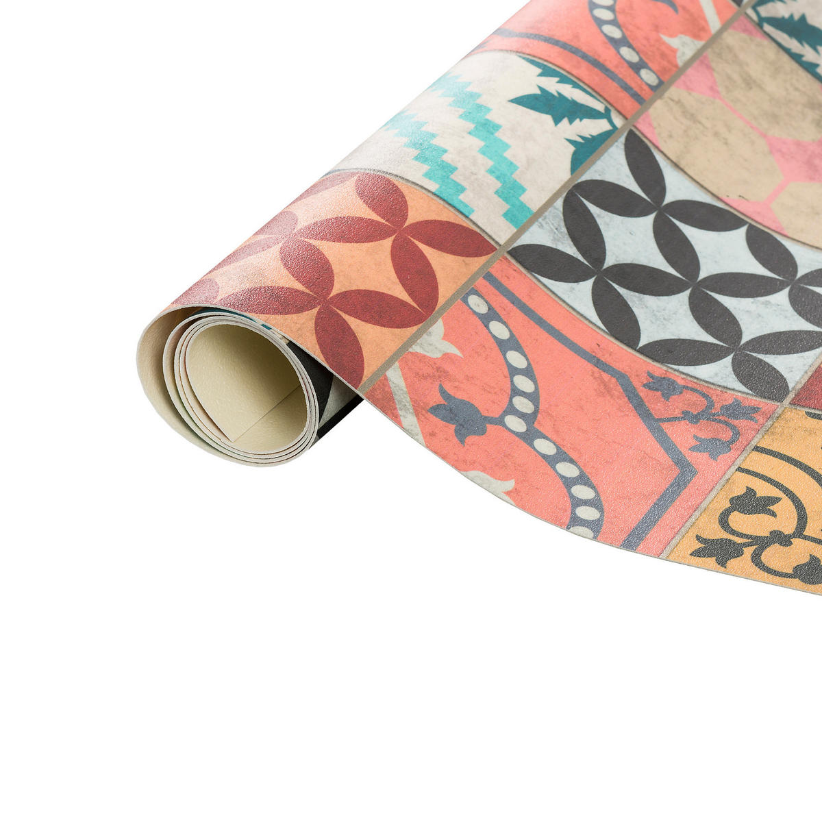 VINYL TEPPICH KÜCHENLÄUFER EVORA MOSAIK - Multicolor, Textil (49/140cm) - Pergamon