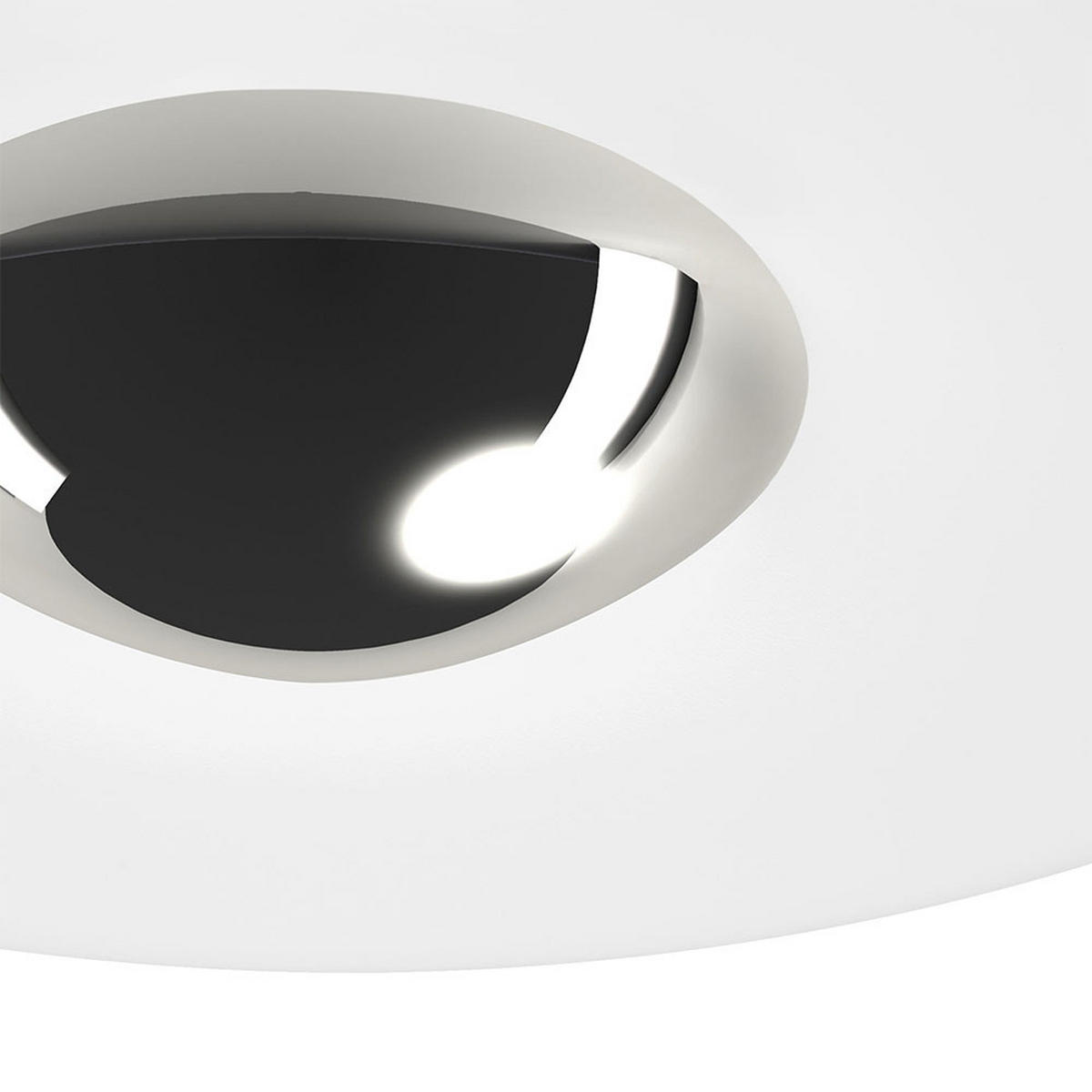 LED DECKENLEUCHTE Chrom Opal - Weiß, Metall (29/29/8cm) - Briloner