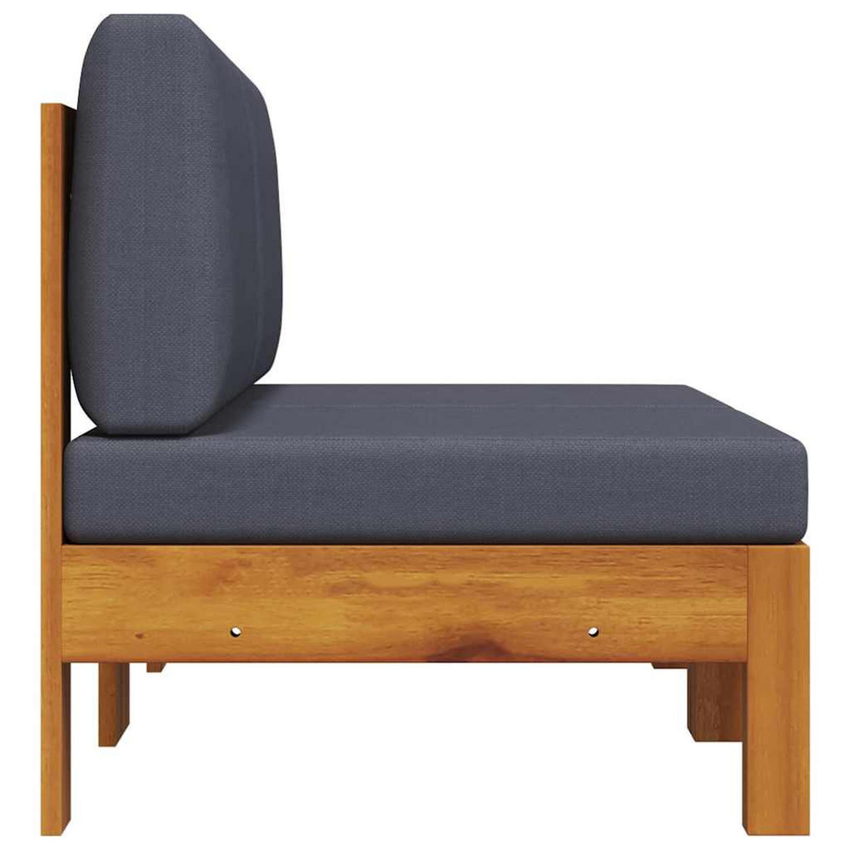 GARTENSOFA KYXH 63/60/61 cm （2er-set) - Grau, Holz (63/60/61cm) - ZMH