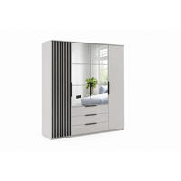 DREHTÜRENSCHRANK Torino - Kaschmir - Weiß, Holzwerkstoff (200/215/61cm) - BM-Möbel
