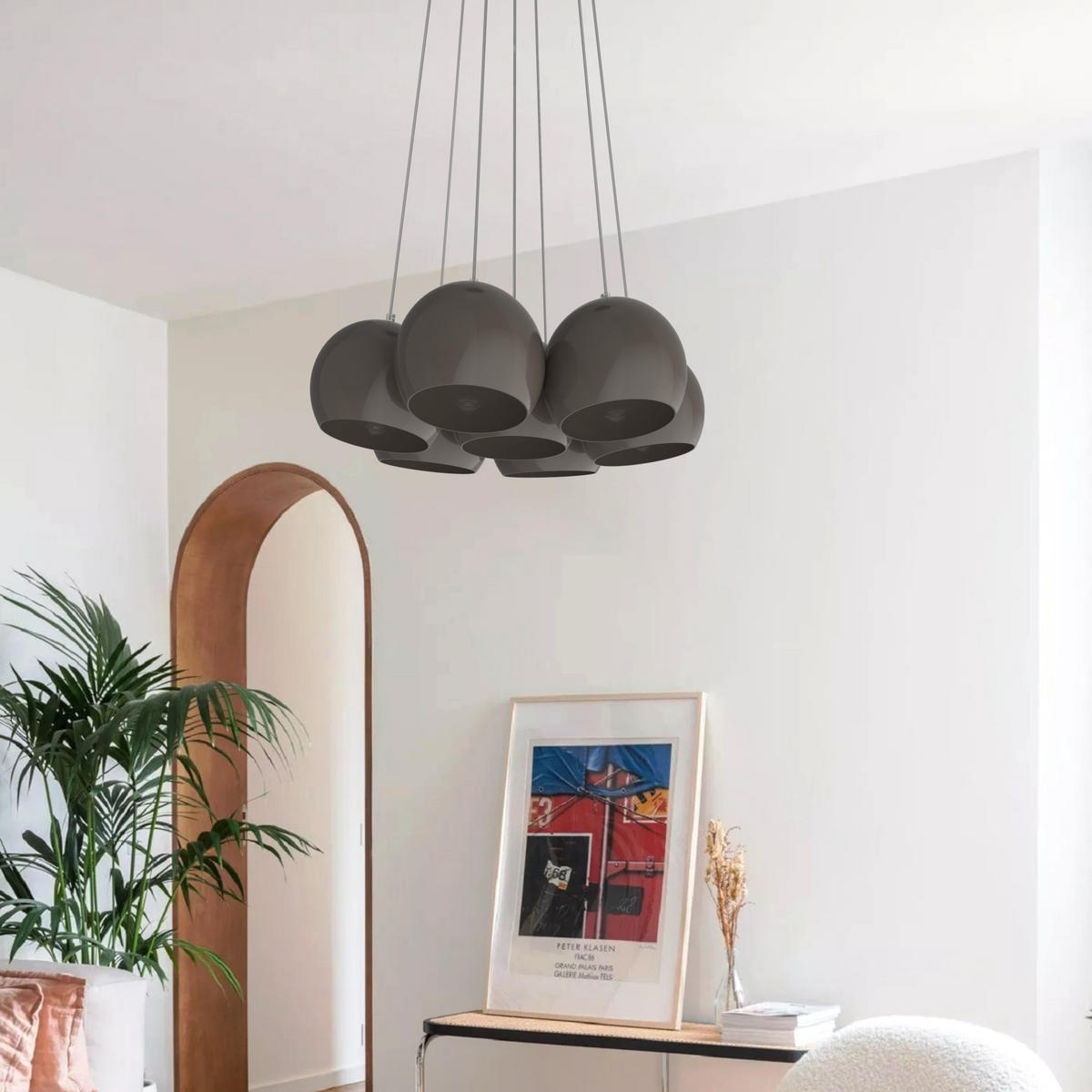 HÄNGELEUCHTE - Graubraun, Metall (25/25/20cm) - Lumicom