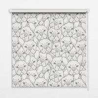 VNÚTORNÁ roleta - okenná roleta - roleta - 100x180 cm - Nakreslené psy - sivá, plast (100/180/0.5cm) - TULUP