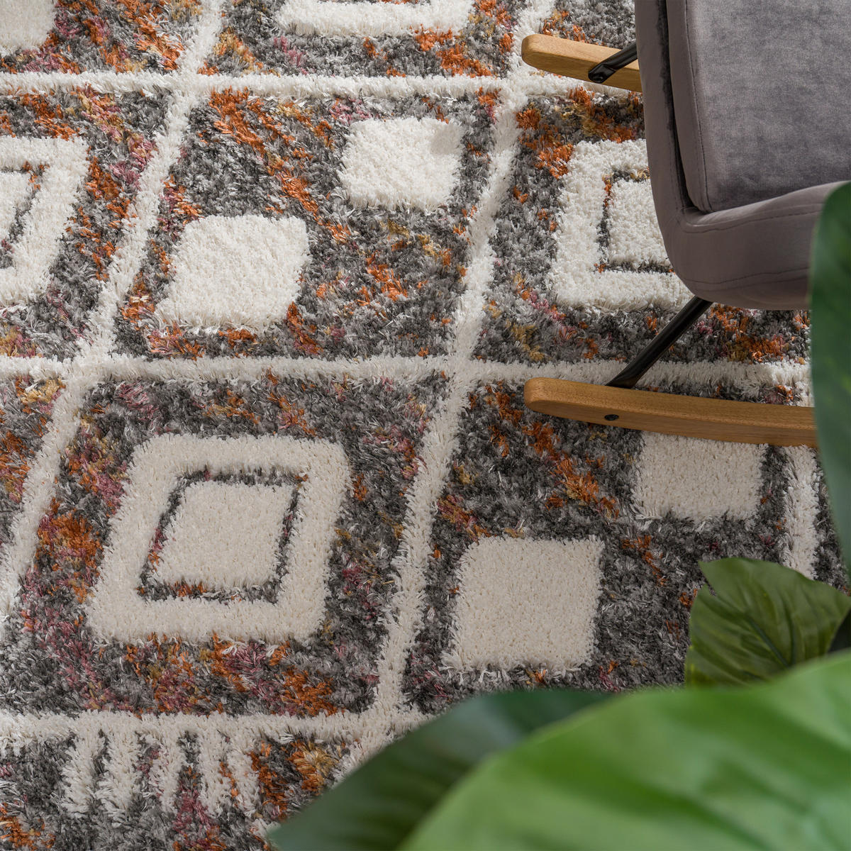 HOCHFLORTEPPICH 80/150 cm Monza 654 - Multicolor, Textil (80/150cm) - Paco Home