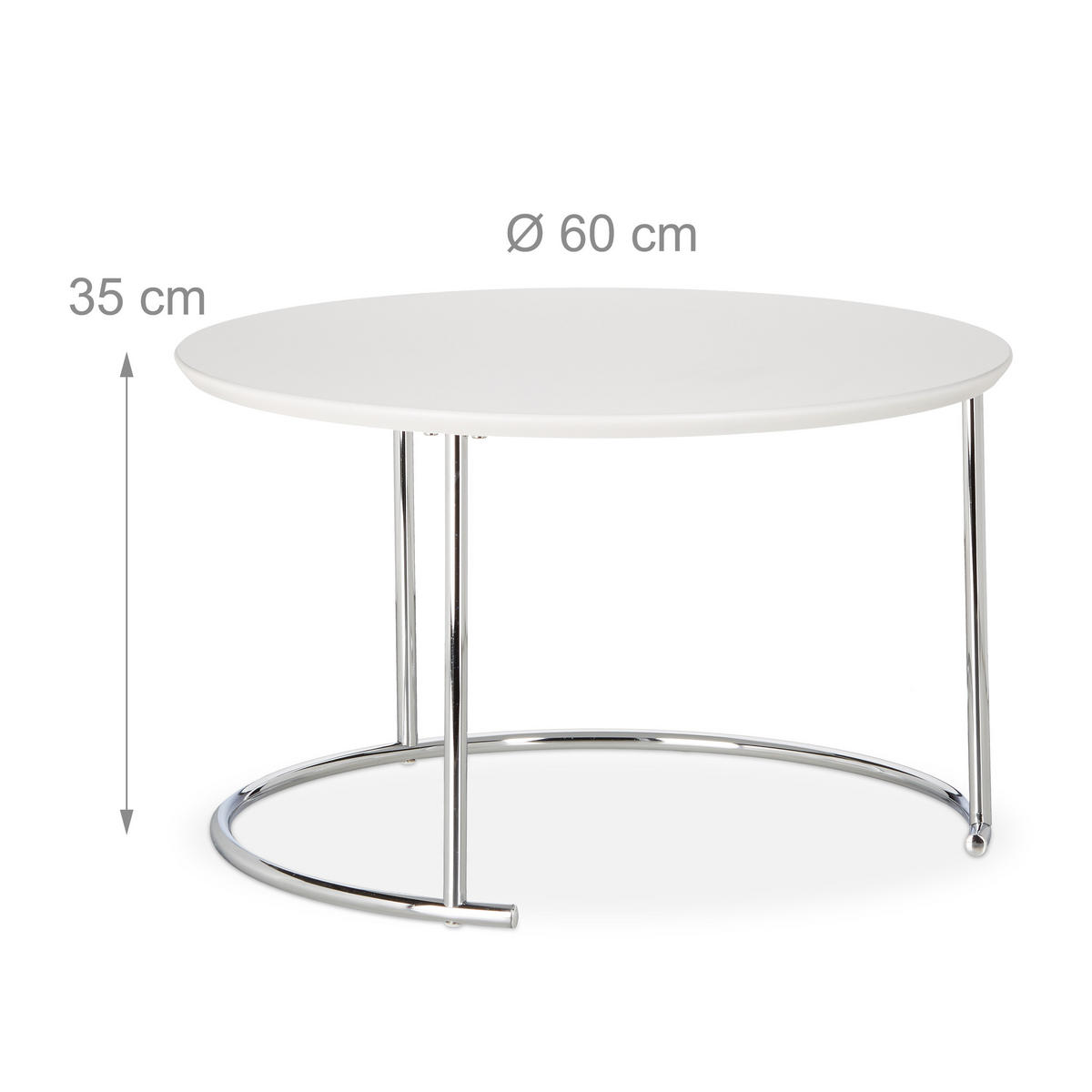 2XBEISTELLTISCH - Multicolor, Holzwerkstoff/Metall (60/60/35cm) - Relaxdays