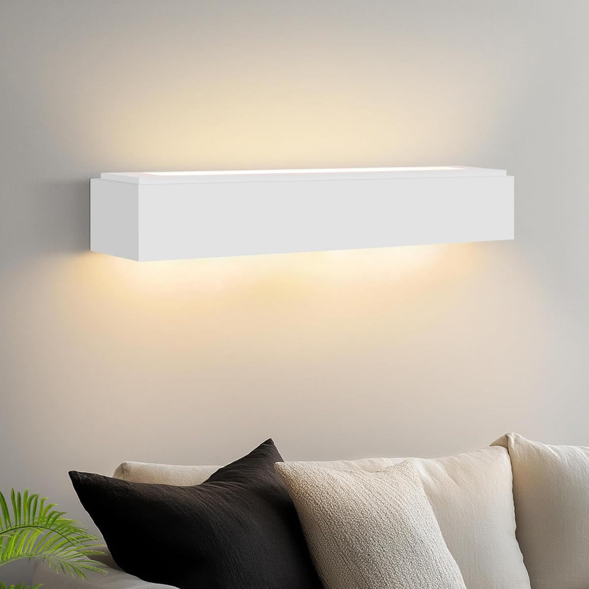 LED - WANDLEUCHTE Tiefthar 7.7/8.4/52.0 cm - Weiß, Metall (7.7/8.4/52cm) - ZMH