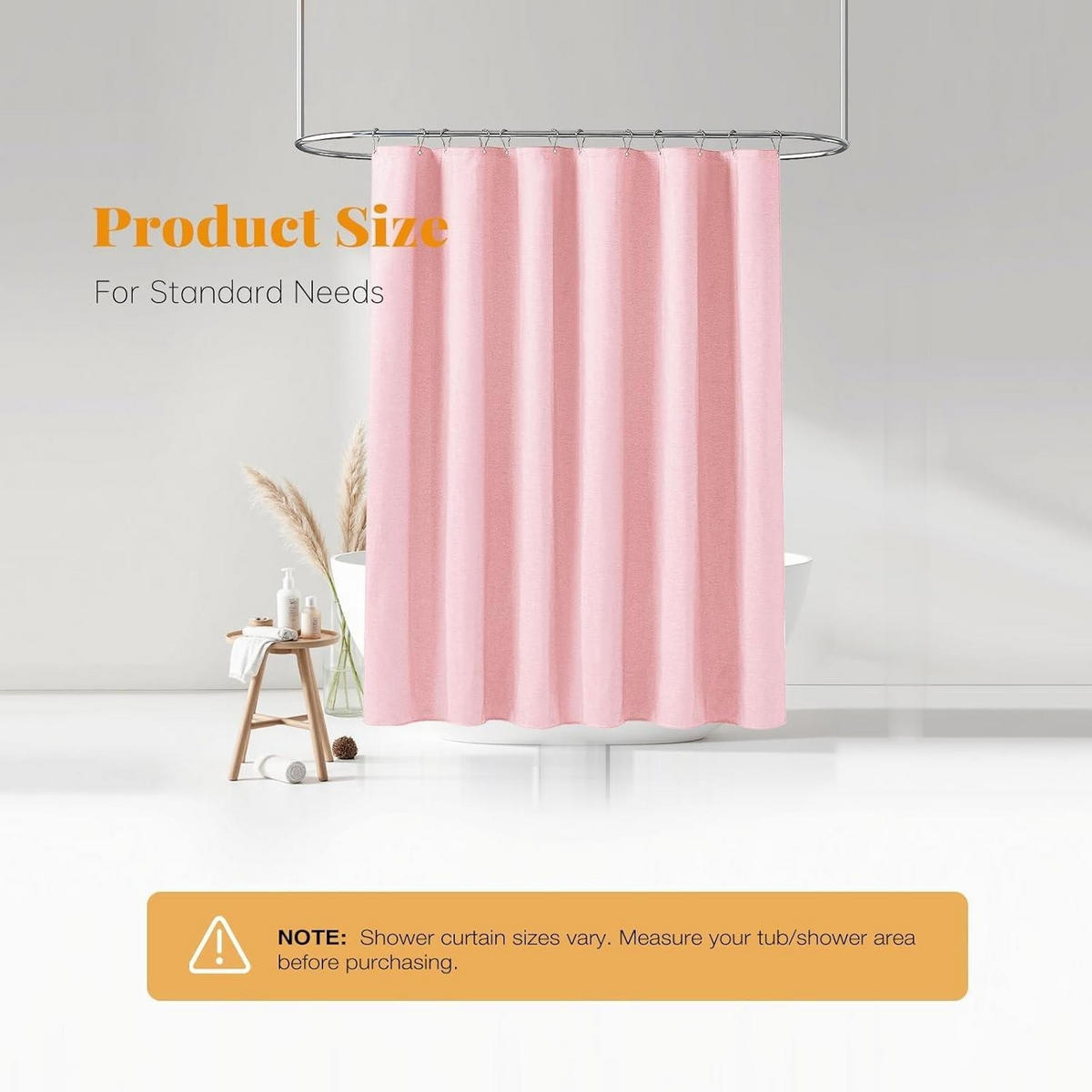 DUSCHVORHANG, Pink, Leinenoptik, 150 x 200 cm - Pink, Textil (150/200cm)