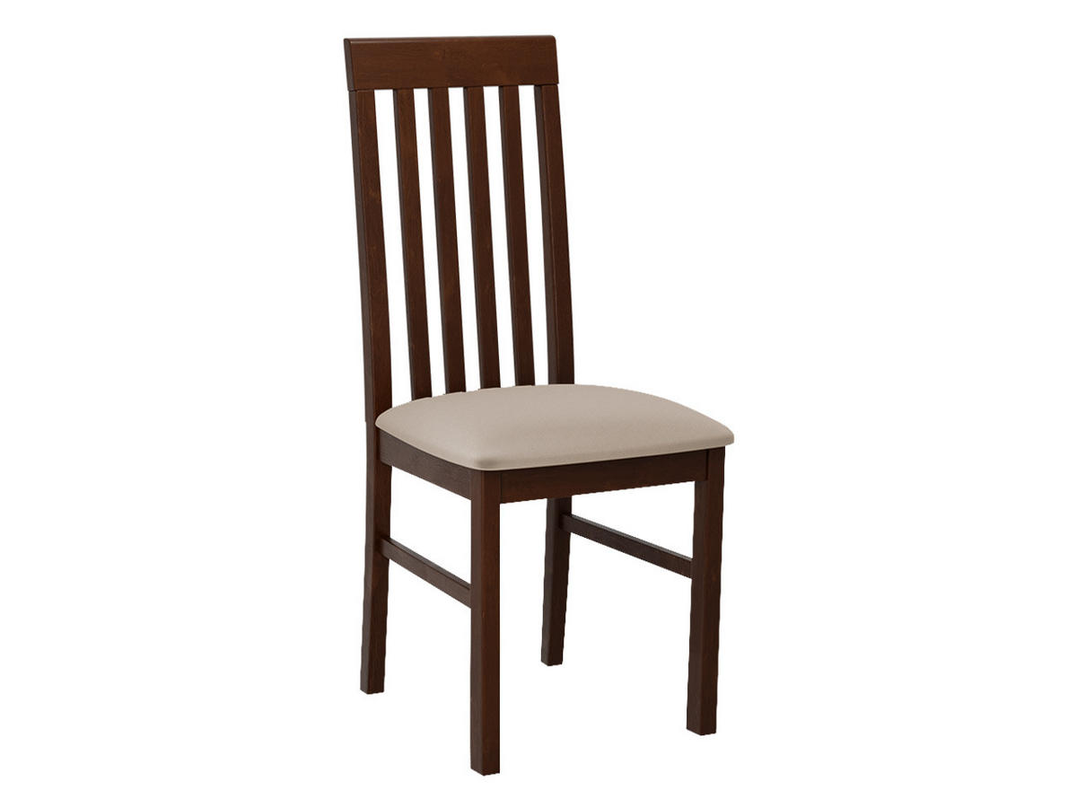 STUHL Nilo I, Holzfarbe: Walnuss - Beige/Walnussfarben, Holz (43/96/48cm) - MIRJAN24
