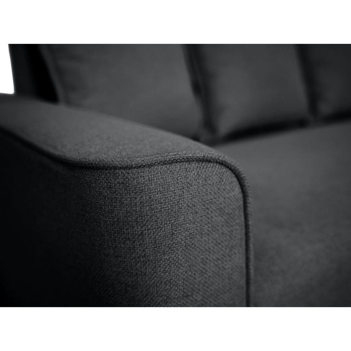 ECKSCHLAFSOFA Willow schwarz - Schwarz, Textil (225/150cm) - Beautysofa