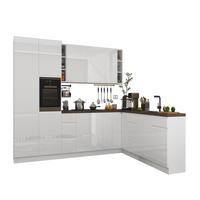 ECKKÜCHE 350 x 260 cm – Aspen KA4-M360 - in Weiß/Hochglanz - Weiß, Holz (610/212/58cm)