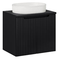 WASCHTISCHKOMBI 60 cm 3Teile - Nova Black N BM126 in Schwarz/Matt - Schwarz, Holz (60/57/40cm)