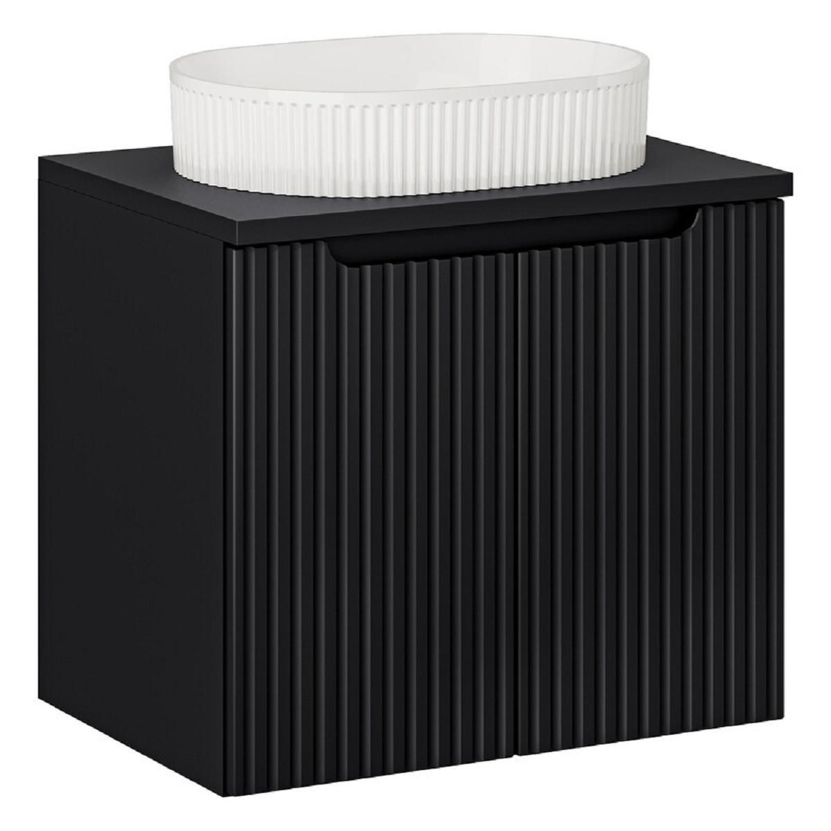 WASCHTISCHKOMBI 60 cm 3Teile - Nova Black N BM126 in Schwarz/Matt - Schwarz, Holz (60/57/40cm)